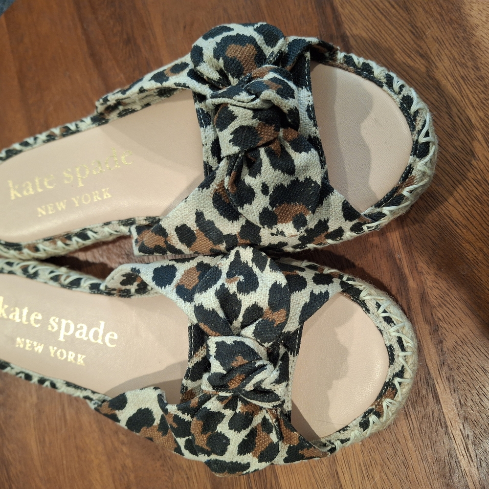 Kate Spade Leopard Print Espadrille Sandals